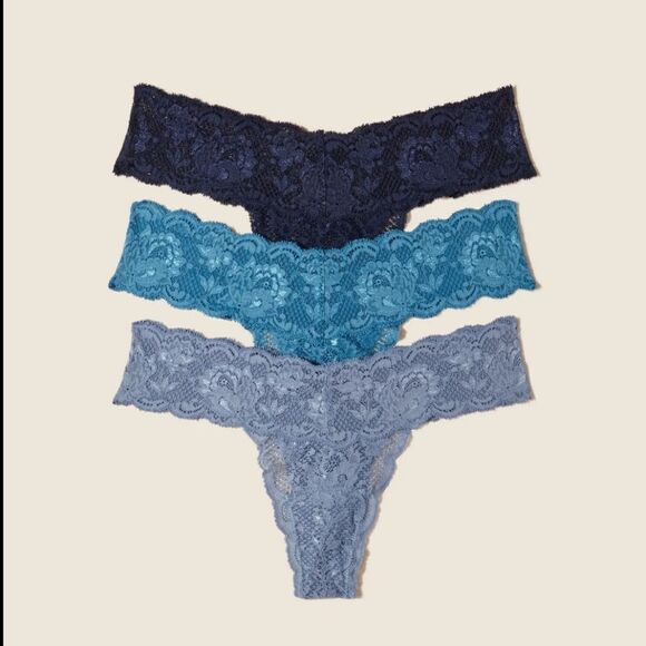 BRAND NEW JUICY COUTURE 5PK DESIGN LACE THONG PANTIE  INTIMATES SETS - Picture 16 of 16